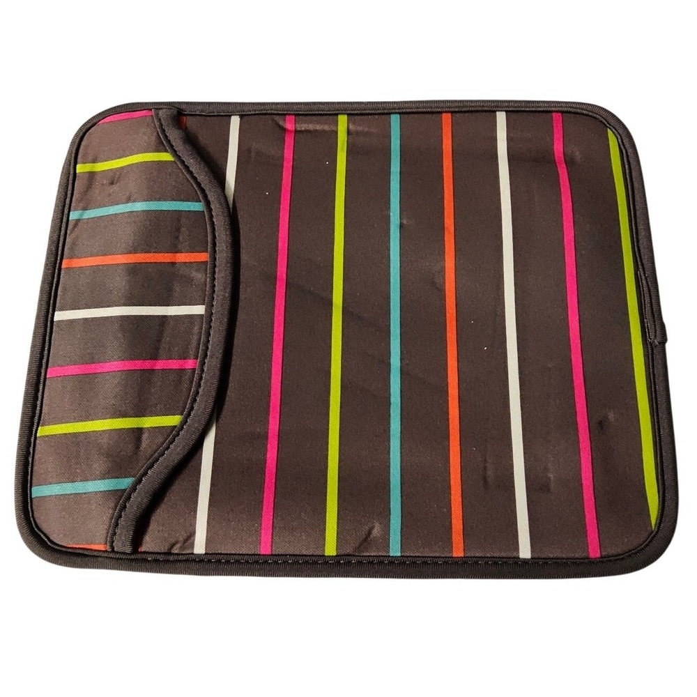Studio C Tablet Sleeve 10.5 Brown‎ Multi Color Striped Neoprene MF:21286